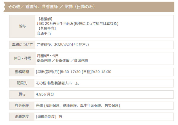 特別養護老人ホーム日勤のみ求人1